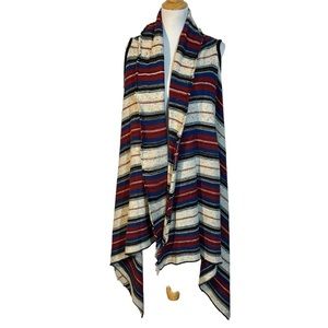 Sam Edelman Blanket Poncho Sleeveless Western Southwestern Boho Sz M NWOT